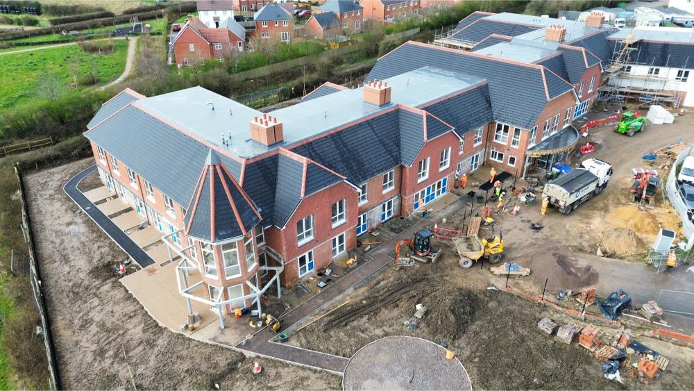 drone view of yarnley house