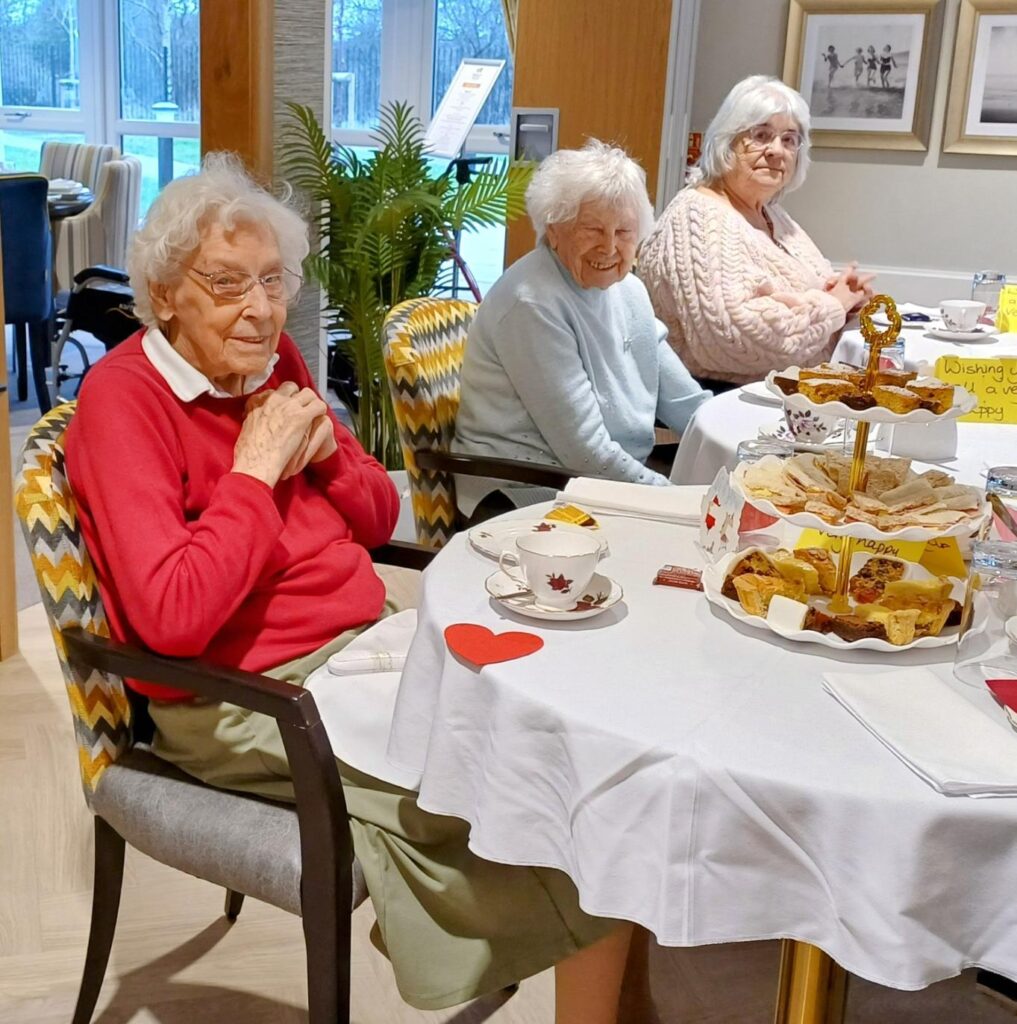 residents crafting together