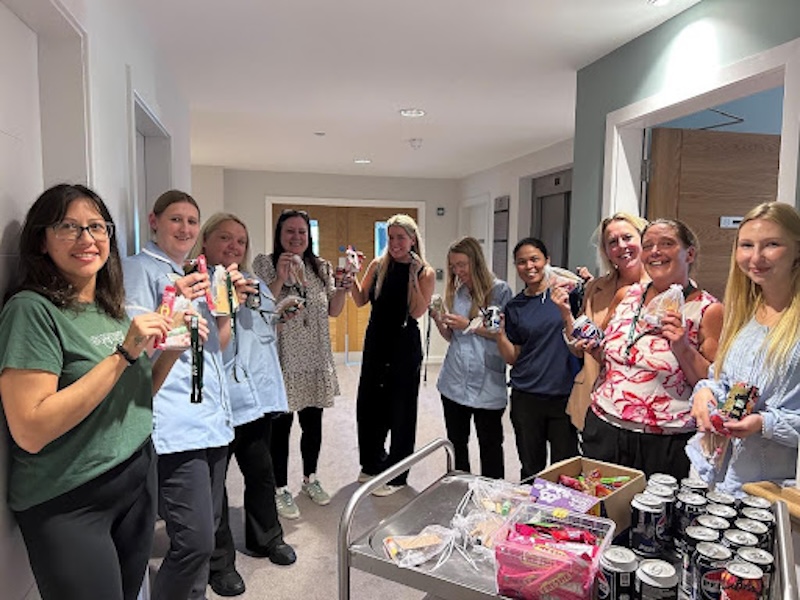 our carers with their treats for care week