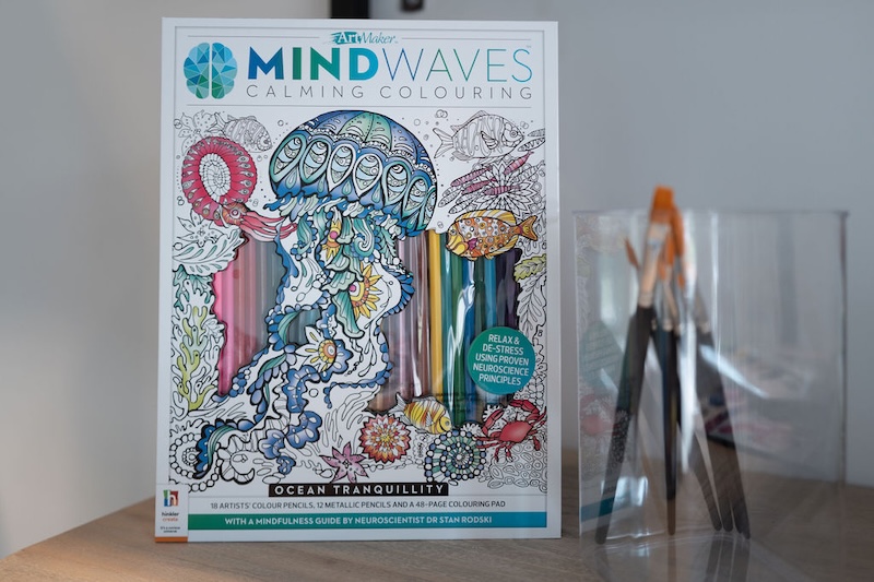 a sensory colouring book